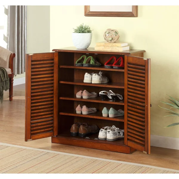 Shoe Cabinet - Furniture of America - Warm Oak