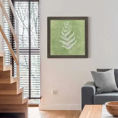 Forest Ferns II - Premium Framed Print - Ready to Hang - Picture Frame Print on Paper Bay Isle Home Size: 18x22 H x 18x22 W x 0.