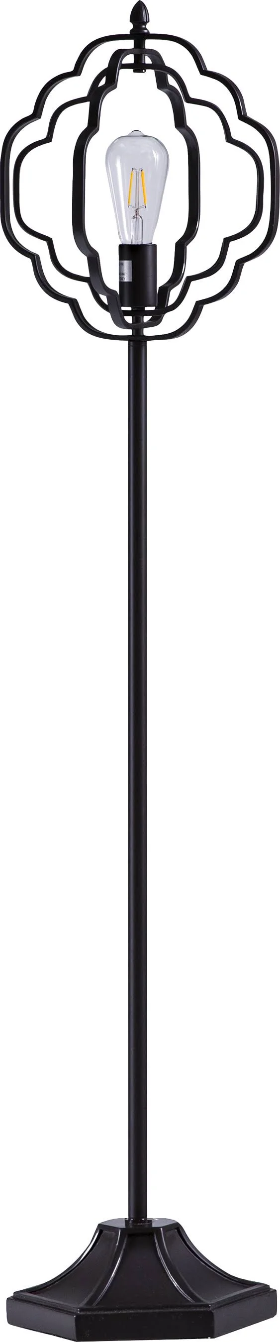 Southern Enterprises Lysander Black Geometric Floor Lamp
