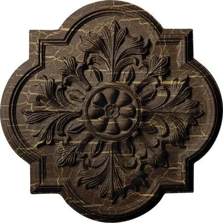 20 inchod x 1 3/4 inchp Bonetti Ceiling Medallion (Fits Canopies Up to 5 1/8 inch) - Hand-Painted Root Beer Crackle