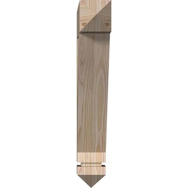 Ekena Millwork BKT04X18X22TRA03SDF 3 1/2x22W x 18x22D x 22x22H Traditional Arts & Crafts Smooth BRACKET - Douglas Fir
