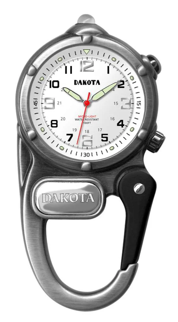 Dakota 377324 Digital Mini Clip Watch - Silver