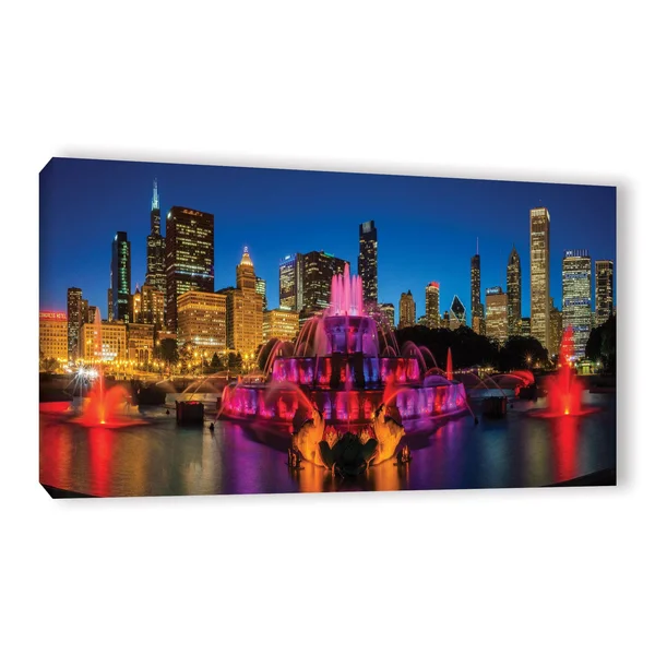 Brushstone Chicago Skyline and Buckingham Fountain Wall Art