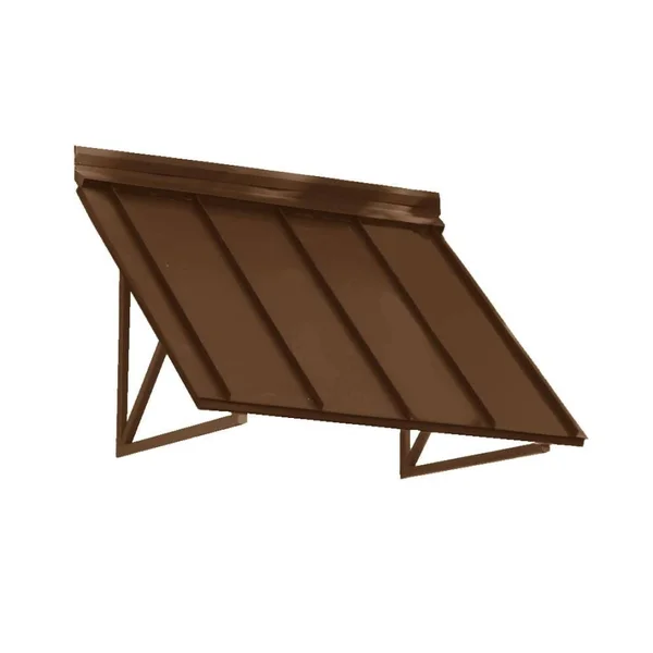 Awntech Houstonian 68-in Wide x 36-in Projection Copper Solid Fixed Patio Awning - H23-L-5COP