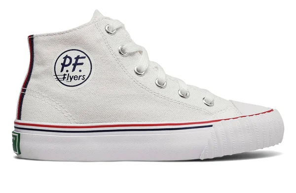 PF Flyers Center Hi (Little Kid/Big Kid), 2 Little Kid M, White Canvas