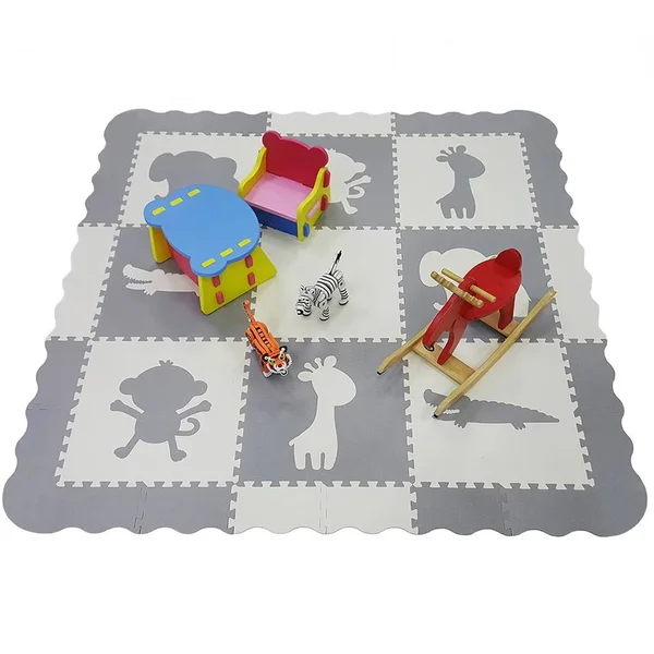 Clevr Xlarge Safari Animal Interlocking Eva Foam Kids Baby Play Floor