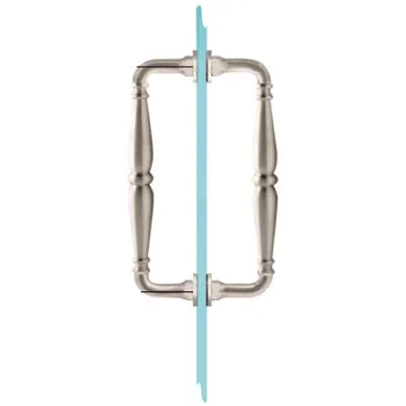 CRL V1c6x6sn Satin Nickel 6 inch Victorian Style Back-to-Back Pull Handle - Silver
