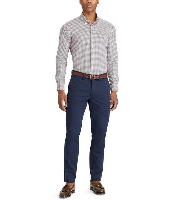 Polo Ralph Lauren Straight Fit Stretch Chino Men's Casual Pants English Brown : 33 32