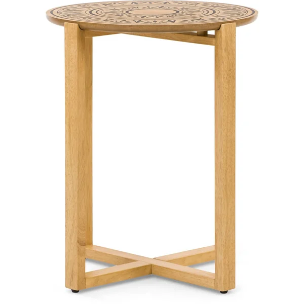 Adore Decor FUTB10103A Dahlia Side Table, Natural