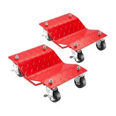 Pentagon Tool - Premium 2-Pack, Car Tire Dolly - Tire Skates Red