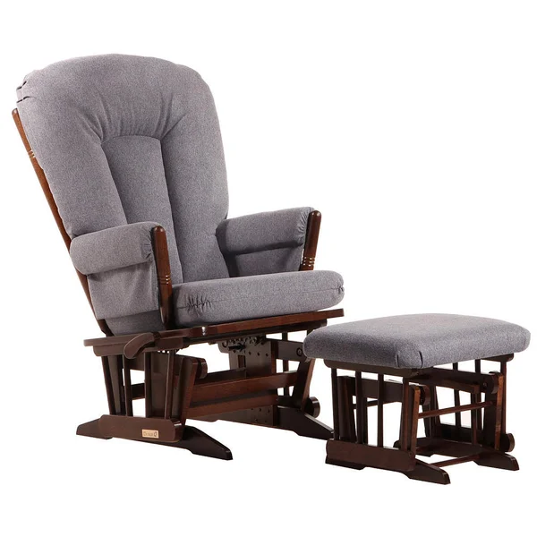 Dutailier 2-Post Multiposition Glider & Nursing Ottoman Set - Dark Grey