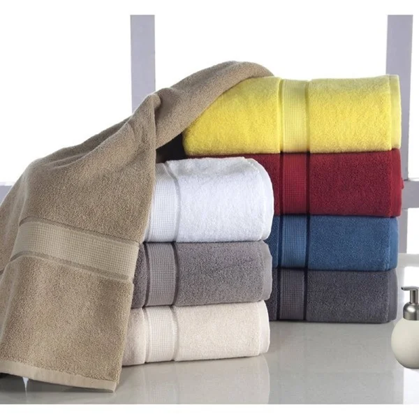 Luxurious 100% Cotton Absorbent 600 GSM 6 Piece Bathroom Towel Set 2 Washcloths, 2 Hand Towels, 2 Bath Towels - Taupe