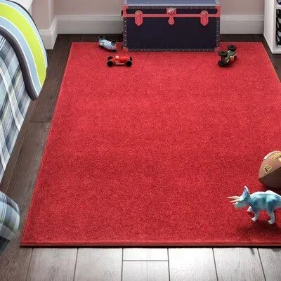 Abordale Red Area Rug Isabelle & Max Rug Size: Rectangle 9& x 12&