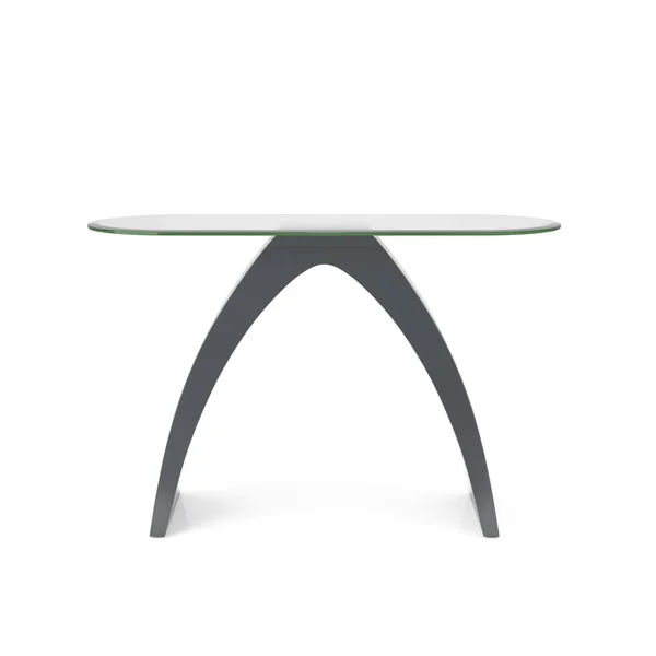 Furniture of America Crescendo Modern Glass Top Sofa Table - Black High Gloss
