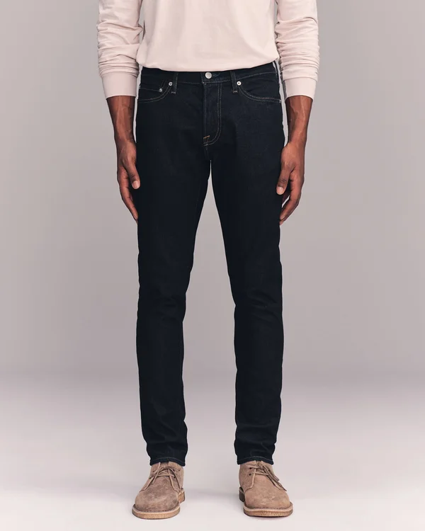 Men's Athletic Skinny Jeans in Dark Rinse - Size 28 x 32, Abercrombie & Fitch