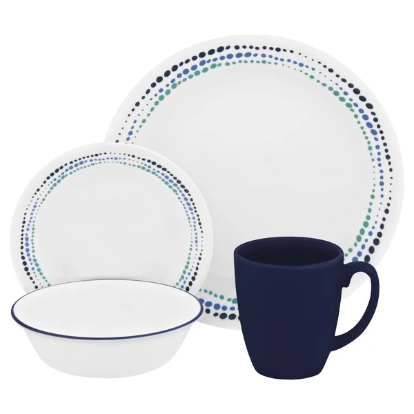 Corelle Livingware Dinnerware - Ocean Blues, 16 Piece