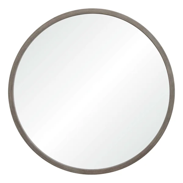 Renwil Montana Framed Round Wall Mirror - Grey - Gray