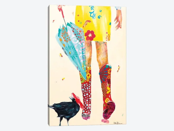 Pamela K. Beer Canvas Prints - Rainy Day Companions ( Animal Art > Birds > Crows art)