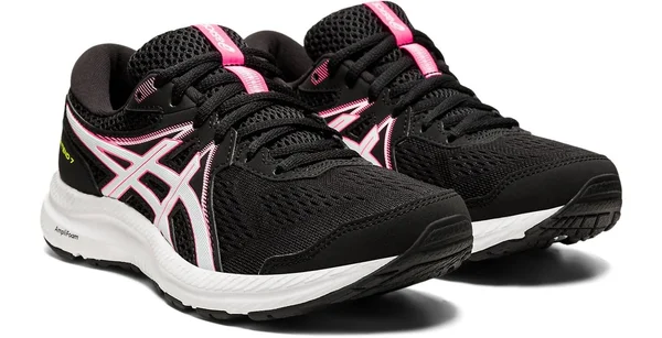 Asics Women's GEL-Contend 7 Running Shoes, Black/Hot Pink