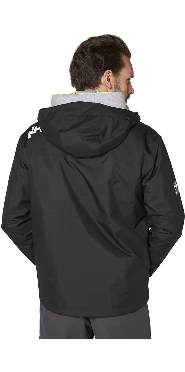 Helly Hansen Crew Hooded Midlayer Mens Waterproof Jacket - Black
