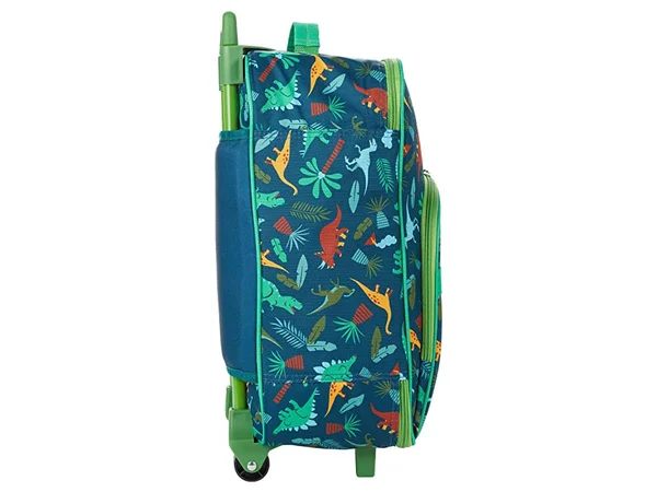 Stephen Joseph Dino Rolling Luggage in Green/Blue