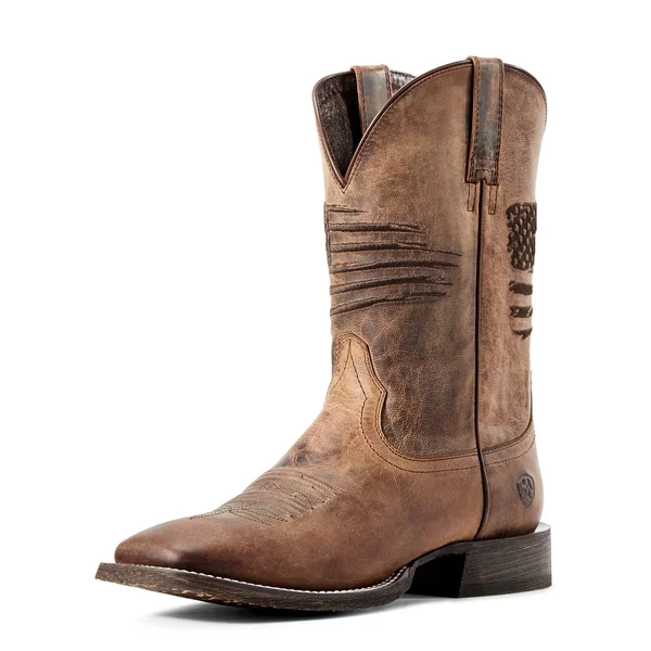 Ariat Men's Circuit Patriot Western Boots - Weathered Tan