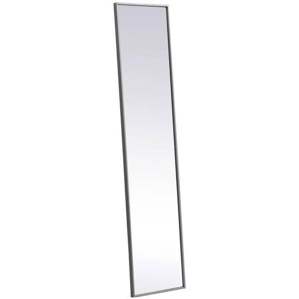 Elegant Decor Metal Frame Rectangle Mirror 14 inch x 60 inch in Grey