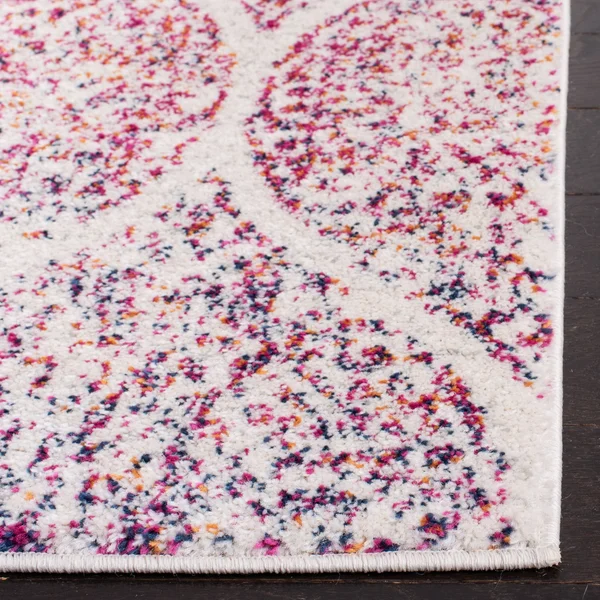 Safavieh Area Rug, Madison, Cream, Fuchsia, 8& x 10&