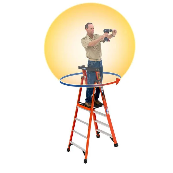 Werner 9ft Reach Height Fiberglass Podium Ladder 3ft Type iA PDIA03