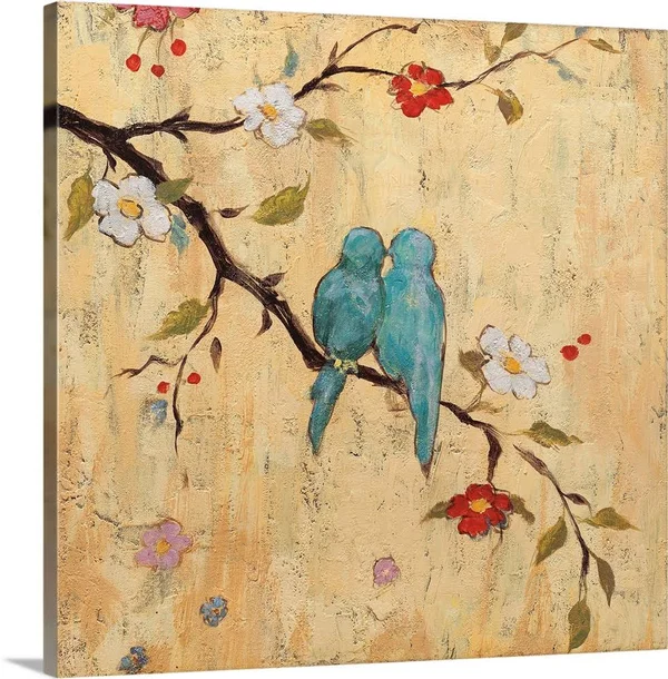 Love Birds II - Canvas Wall Art, 30x30, Great Big Canvas