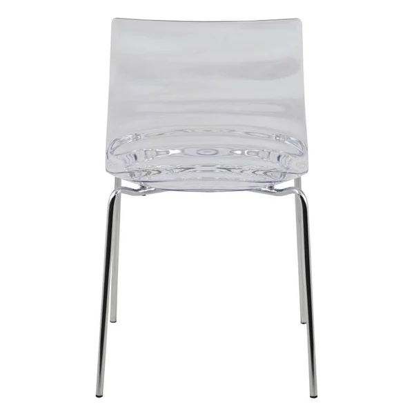 LeisureMod Astor Modern Dining Chair Clear
