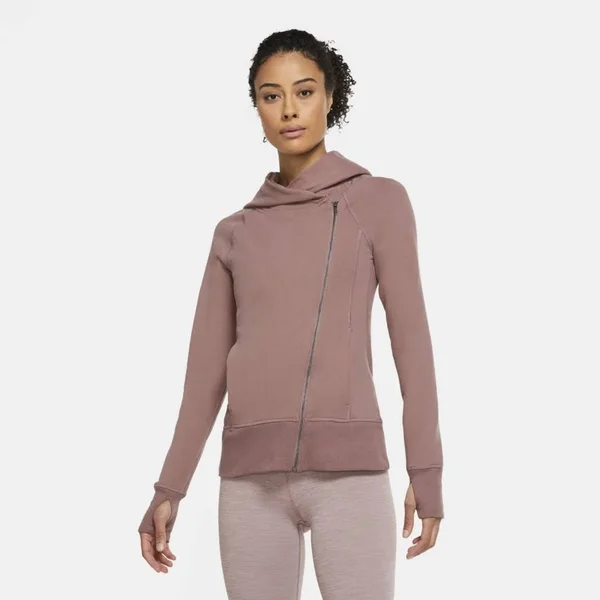 Nike Yoga Women's Full-Zip Hoodie in Purple, Size: Medium, CU5321-298