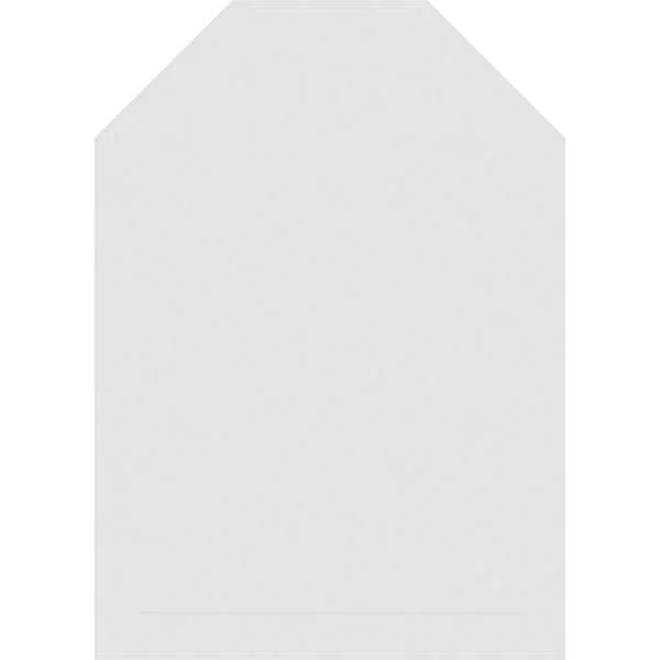 Ekena Millwork GVPOT30X3403SN 30x22W x 34x22H Octagonal Top Surface Mount PVC Gable Vent: Non-Functional - w/ 2x22W x 2x22P Brick