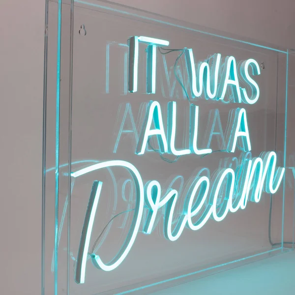 It Was All A Dream Neon Acrylic Box LED Sign