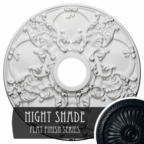 18 inchod x 3 1/2 inchid x 1 3/8 inchp Norwich Ceiling Medallion (Fits Canopies Up to 4 1/2 inch) - Hand-Painted Night Shade