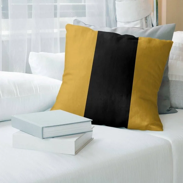 Jacksonville Jacksonville Throwback Football Stripes Pillow-Cotton Twill - 26 x 26 - Square - Zipper Closure - Large - Removable