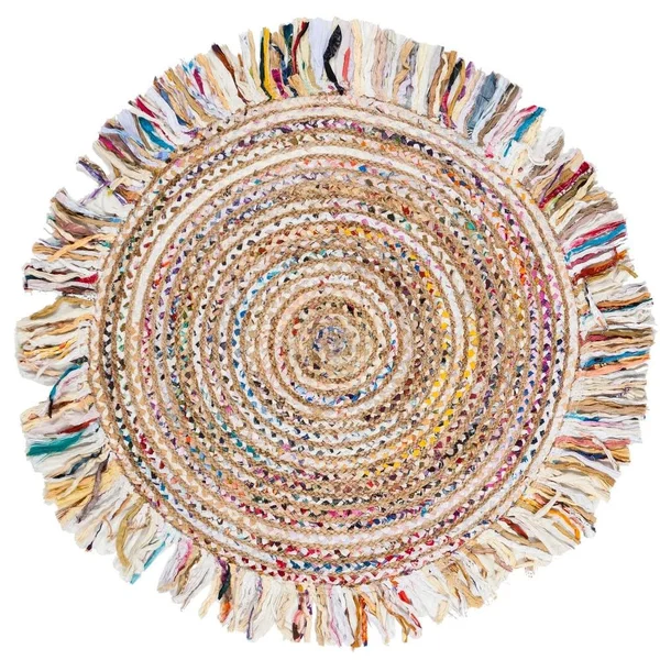 Safavieh Cape Cod CAP206A Area Rug Ivory, Red 5& x 5& Round