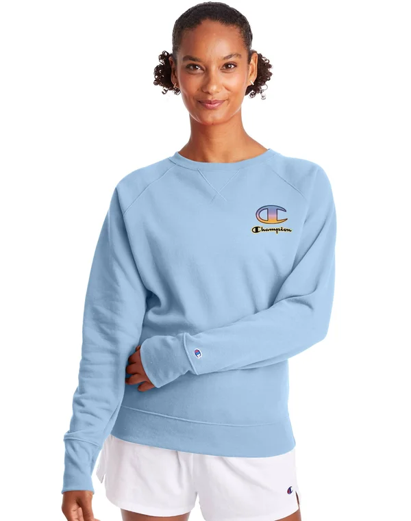 Champion Women's Plus Powerblend Hoodie, 4X, Blue
