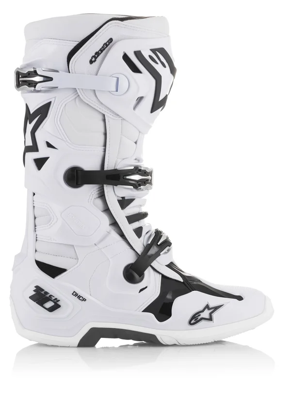 Alpinestars Tech 10 Cool Grey Orange Fluo Boots, Size: 9