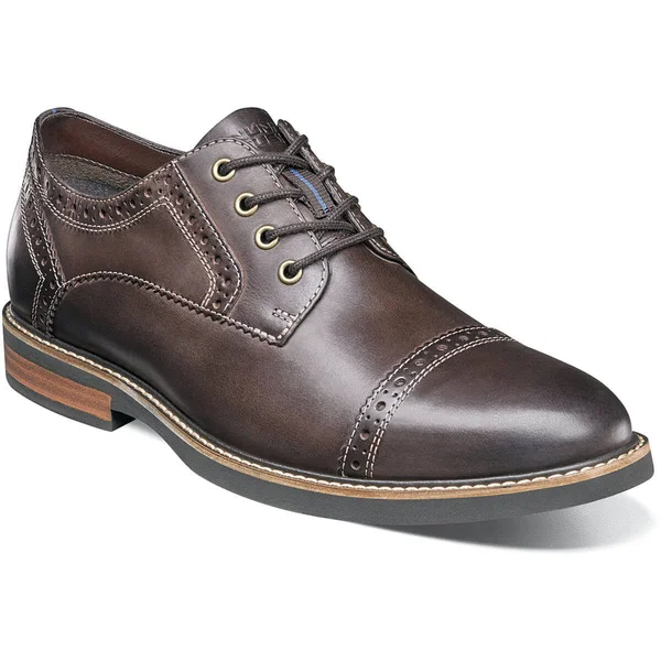 Men's Nunn Bush Overland Cap Toe Oxford - Size: 7, Brown