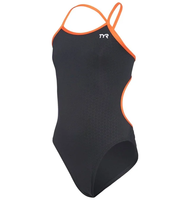 TYR Women's Hexa Trinityfit One Piece Swimsuit, Size 24, Black