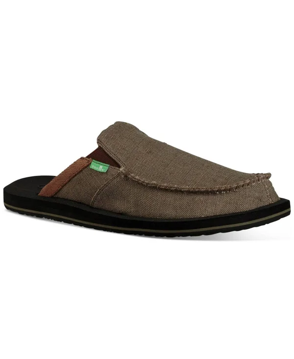 Sanuk Men's You Got My Back III Loafers - Army - Size 7