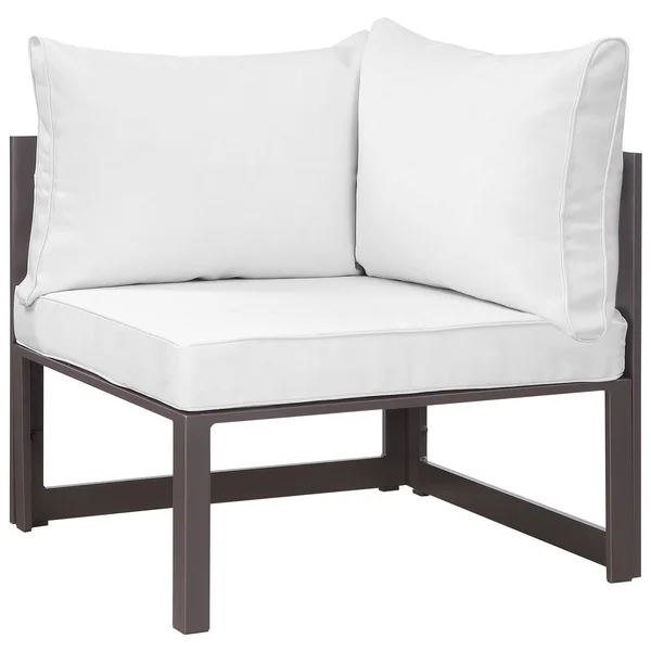 Modway Chance Corner Outdoor Patio Armchair, White