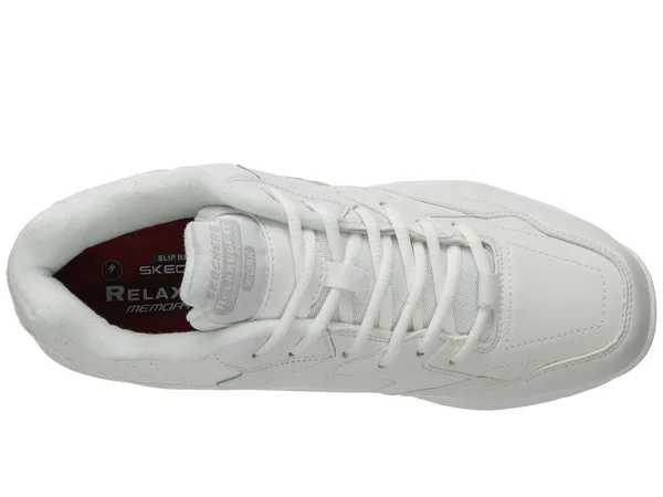 Skechers for Work Men's Felton Resistant Relaxed Fit Work Shoe, White, 8.5 M US