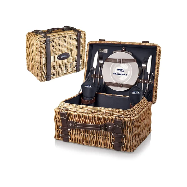 Picnic Time NFL Seattle Seahawks Champion Picnic Basket - Navy