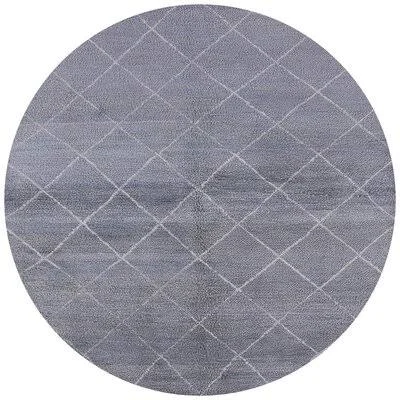 Boothe Oriental Gray Area Rug Millwood Pines Rug Size: Round 4'
