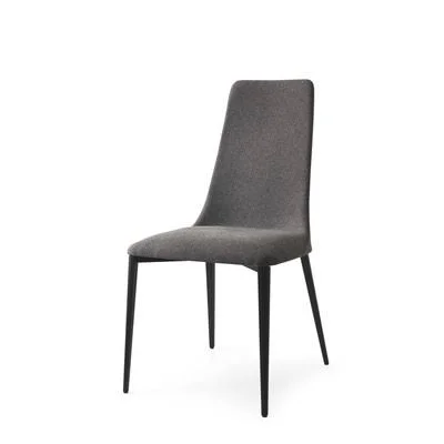 Calligaris Etoile Upholstered Dining Chair Leg Color: Matte Black - Upholstery Color: Denver Cord