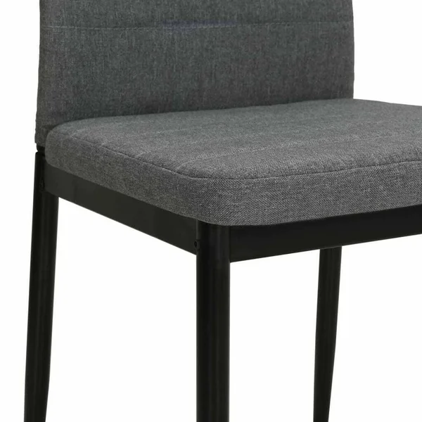 vidaXL Dining Chairs 4 Pcs Light Gray Fabric