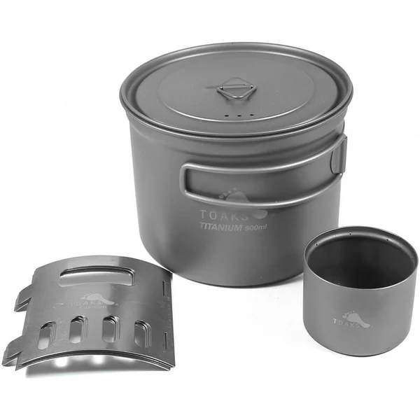 TOAKS Titanium Alcohol Stove and 900ml Pot Cook System CS-04