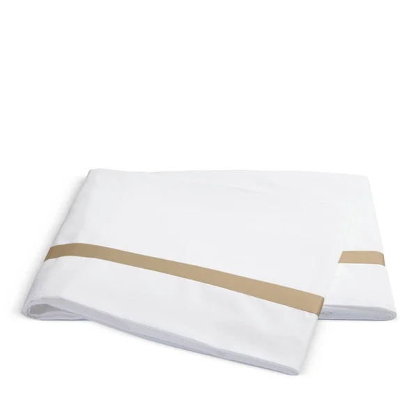 Matouk Lowell Flat Sheet - Full/Queen - Chocolate